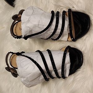 Braccialini black evening sandals (NWOT)